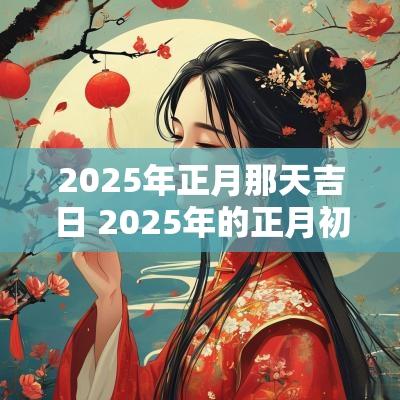 2025年正月那天吉日 2025年的正月初几是黄道吉日