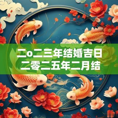 二o二三年结婚吉日 二零二五年二月结婚吉日