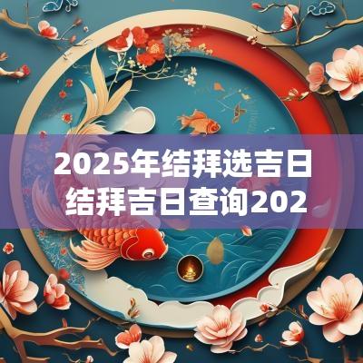2025年结拜选吉日 结拜吉日查询2025
