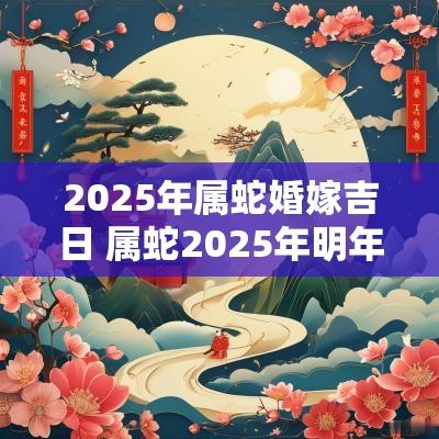 2025年属蛇婚嫁吉日 属蛇2025年明年结婚吉日