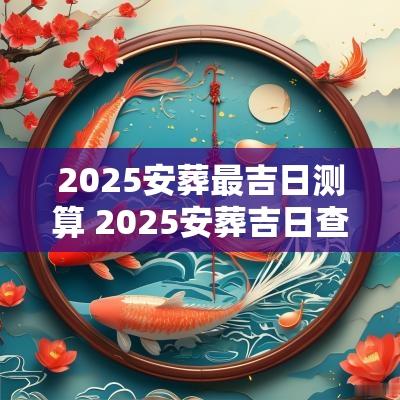 2025安葬最吉日测算 2025安葬吉日查询表