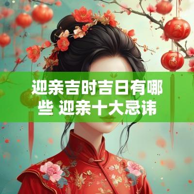 迎亲吉时吉日有哪些 迎亲十大忌讳