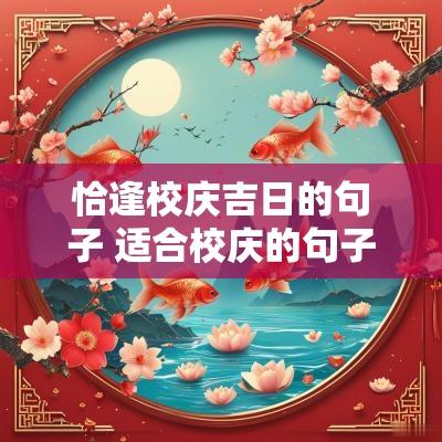 恰逢校庆吉日的句子 适合校庆的句子唯美