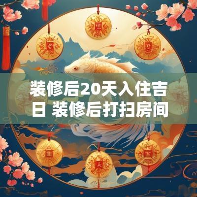装修后20天入住吉日 装修后打扫房间吉日