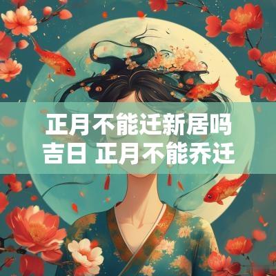 正月不能迁新居吗吉日 正月不能乔迁新居吗