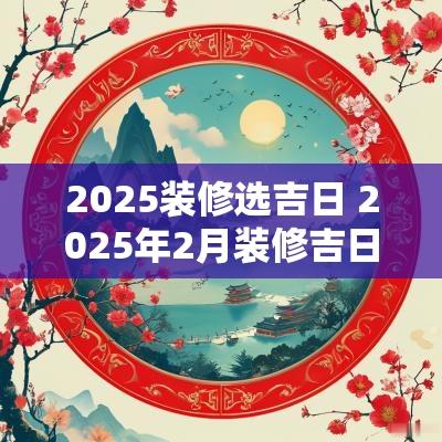 2025装修选吉日 2025年2月装修吉日 2025装修选吉日 2025年2月装修吉日