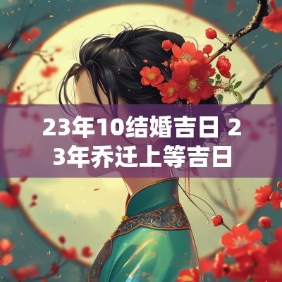 23年10结婚吉日 23年乔迁上等吉日