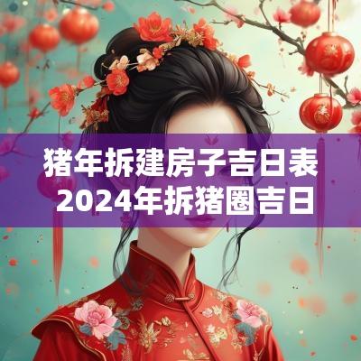 猪年拆建房子吉日表 2025年拆猪圈吉日表