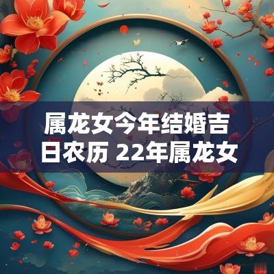 属龙女今年结婚吉日农历 22年属龙女结婚吉日