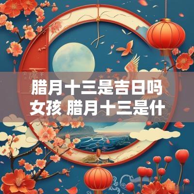腊月十三是吉日吗女孩 腊月十三是什么日子有什么说法吗