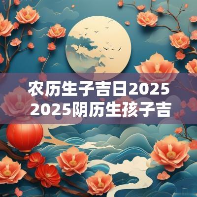 农历生子吉日2025 2025阴历生孩子吉日一览表