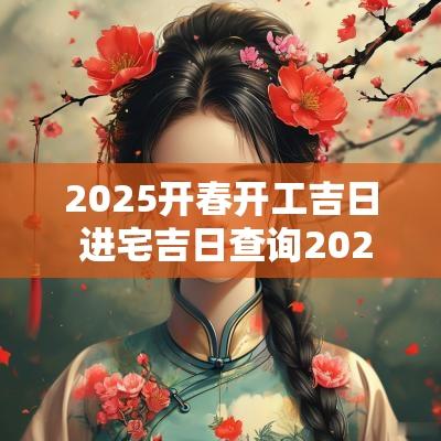 2025开春开工吉日 进宅吉日查询2025