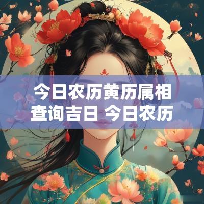 今日农历黄历属相查询吉日 今日农历黄历查询