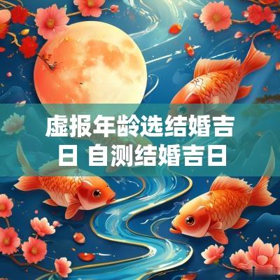 虚报年龄选结婚吉日 自测结婚吉日
