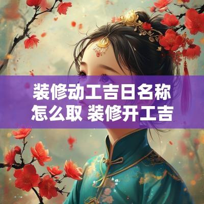 装修动工吉日名称怎么取 装修开工吉日怎么选最好