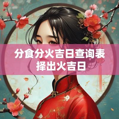分食分火吉日查询表 择出火吉日