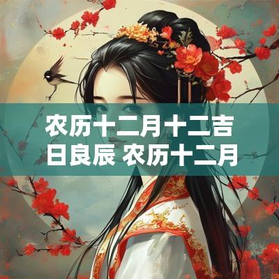 农历十二月十二吉日良辰 农历十二月吉日是哪几天
