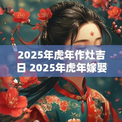 2025年蛇年作灶吉日 2025年蛇年嫁娶吉日