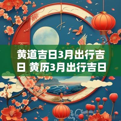 黄道吉日3月出行吉日 黄历3月出行吉日
