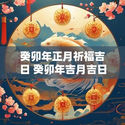 癸卯年正月祈福吉日 癸卯年吉月吉日大全 癸卯年正月祈福吉日 癸卯年吉月吉日大全