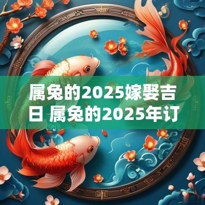 属兔的2025嫁娶吉日 属兔的2025年订婚吉日一览表