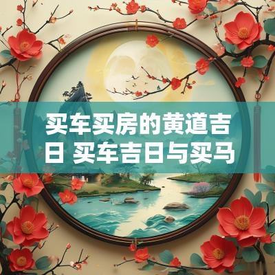买车买房的黄道吉日 买车吉日与买马吉日