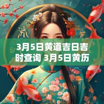 3月5日黄道吉日吉时查询 3月5日黄历吉日查询