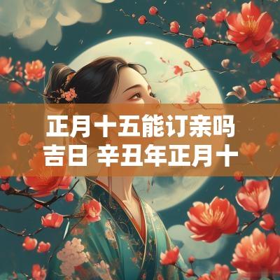 正月十五能订亲吗吉日 辛丑年正月十五吉日