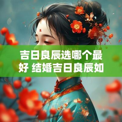 吉日良辰选哪个最好 结婚吉日良辰如何选