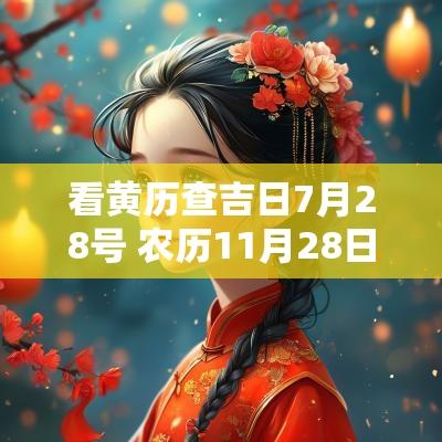 看黄历查吉日7月28号 农历11月28日黄历吉日查询