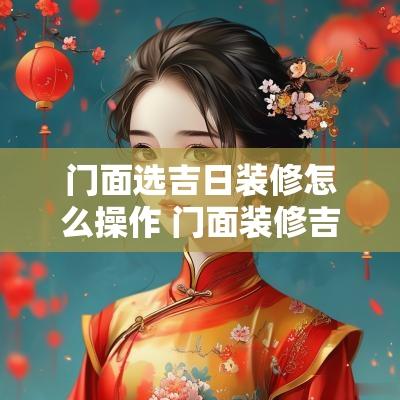 门面选吉日装修怎么操作 门面装修吉日查询2025