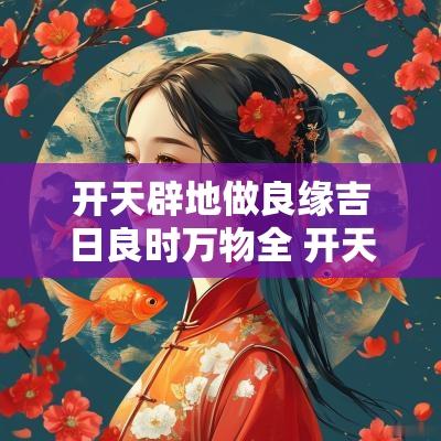 开天辟地做良缘吉日良时万物全 开天辟地结婚礼仪