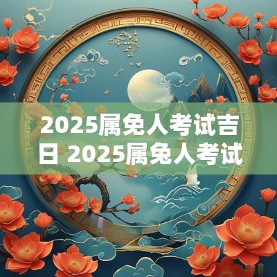 2025属免人考试吉日 2025属兔人考试吉日