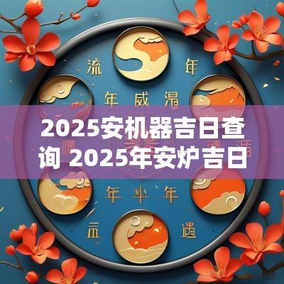 2025安机器吉日查询 2025年安炉吉日
