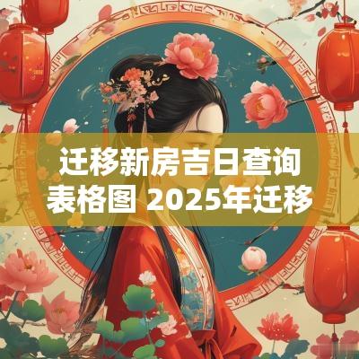 迁移新房吉日查询表格图 2025年迁移的吉日