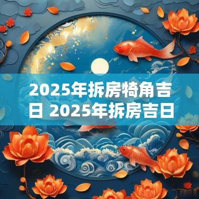 2025年拆房犄角吉日 2025年拆房吉日一览表