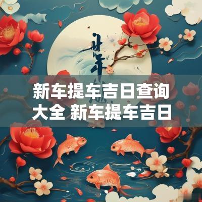 新车提车吉日查询大全 新车提车吉日吉时查询老黄历