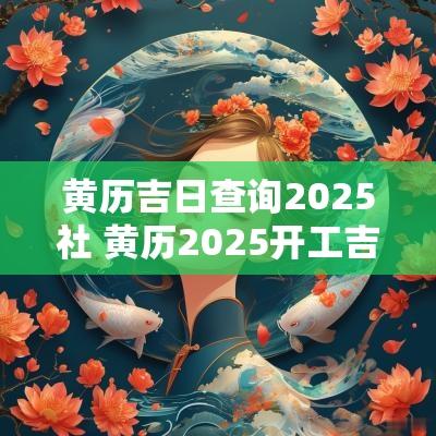 黄历吉日查询2025社 黄历2025开工吉日查询