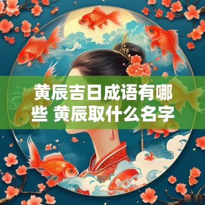 黄辰吉日成语有哪些 黄辰取什么名字好
