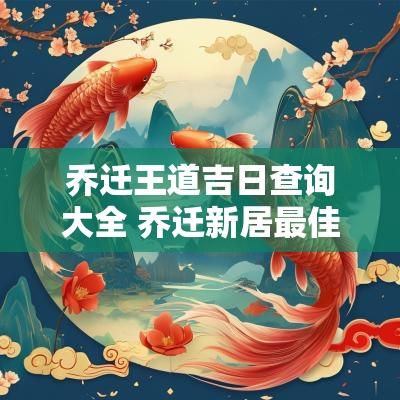 乔迁王道吉日查询大全 乔迁新居最佳吉日查询