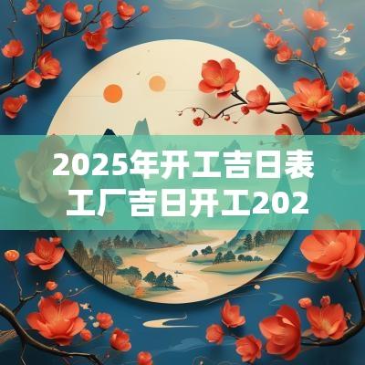 2025年开工吉日表 工厂吉日开工2025年