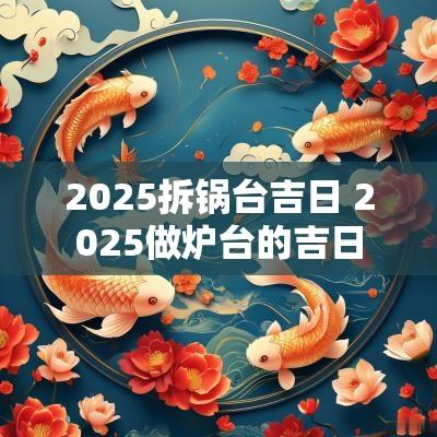 2025拆锅台吉日 2025做炉台的吉日