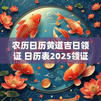 农历日历黄道吉日领证 日历表2025领证吉日