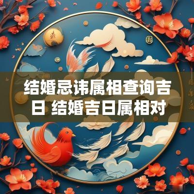 结婚忌讳属相查询吉日 结婚吉日属相对照表