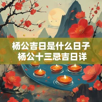 杨公吉日是什么日子 杨公十三忌吉日详解