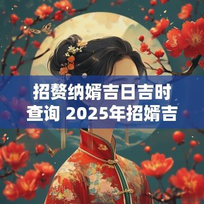 招赘纳婿吉日吉时查询 2025年招婿吉日