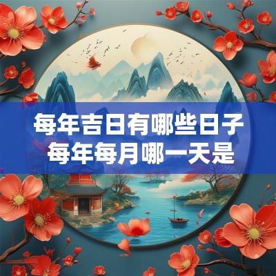 每年吉日有哪些日子 每年每月哪一天是吉日