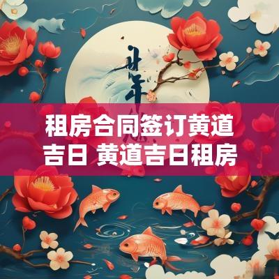 租房合同签订黄道吉日 黄道吉日租房签合同