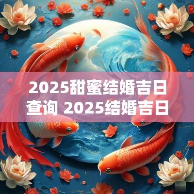 2025甜蜜结婚吉日查询 2025结婚吉日一览表