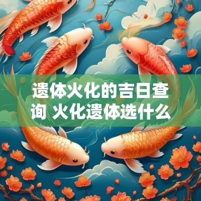 遗体火化的吉日查询 火化遗体选什么吉日好呢
